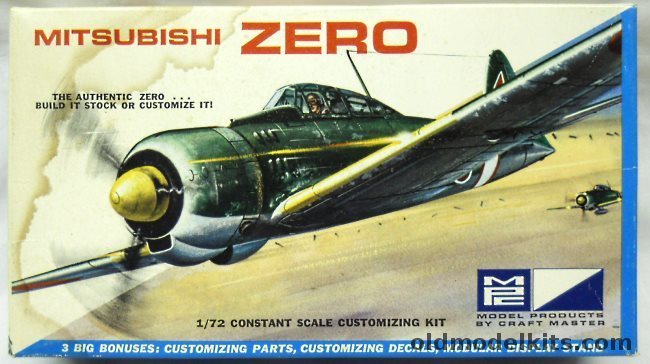 MPC 1/72 Mitsubishi Zero, 7006-70 plastic model kit